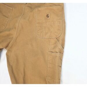 Carhartt B11-BRN Washed Duck Work Dungaree Pants Brown‎ Mens 40x32 Loose Fit